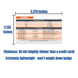 Arterial Blood Gas (ABG) Horizontal Badge Card