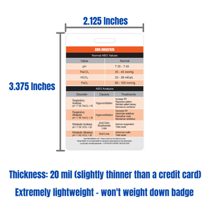 Arterial Blood Gas (ABG) Vertical Badge Card