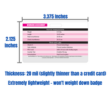 Load image into Gallery viewer, APGAR Score Reference and Newborn Assessment Horizontal Badge Card
