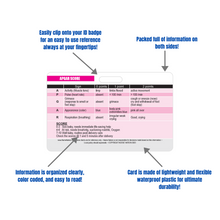 Load image into Gallery viewer, APGAR Score Reference and Newborn Assessment Horizontal Badge Card
