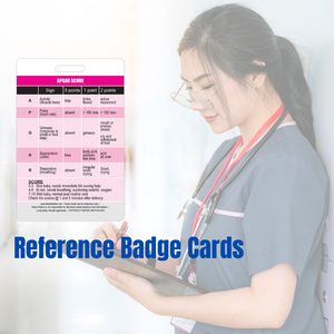 APGAR Score Reference and Newborn Assessment Vertical Badge Card