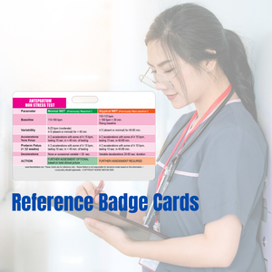 Antepartum Non-Stress Test Reference Horizontal Badge Card