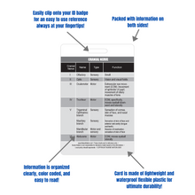 Load image into Gallery viewer, Cranial Nerve Chart Reference Vertical Badge Card
