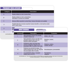 Load image into Gallery viewer, Drug Schedule Chart Reference and Pregnancy Category Chart Reference Horizontal Badge Card
