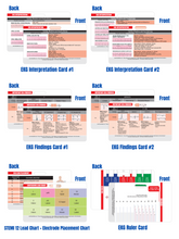 Load image into Gallery viewer, EKG Horizontal Badge 6 Card Set w/ Bonus Cheat Sheets!
