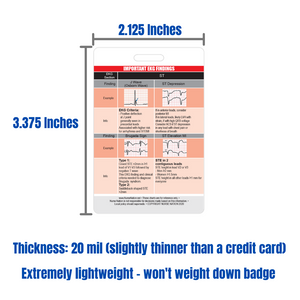 EKG Vertical Badge 6 Card Set w/ Bonus Cheat Sheets!