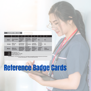 Glasgow Scale and Blood Donor Compatibility Reference Horizontal Badge Card