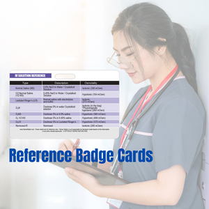 IV (Intravenous) Solution Reference Horizontal Badge Card