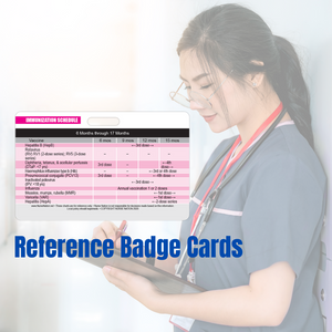 Immunization (Vaccination) Schedule Horizontal Badge Cards