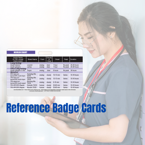 Insulin Reference Chart Horizontal Badge Card