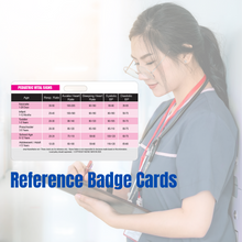 Load image into Gallery viewer, Nurse Nation 30 Horizontal Badge Reference Cards Set - Nursing, Lab Values, EKG, Vitals, and More! (Bonus Cheat Sheets)
