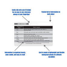 Load image into Gallery viewer, Basic Patient Assessment Reference Horizontal Badge Card
