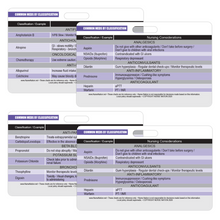 Load image into Gallery viewer, Common Medications by Classification Reference Horizontal Badge Cards
