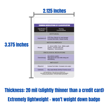 Load image into Gallery viewer, Common Medications by Classification Reference Vertical Badge Cards
