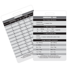 Load image into Gallery viewer, Healthcare Conversions, Weight Conversions, Temperature Conversions, and Common IV Drug calculations Vertical Badge Card
