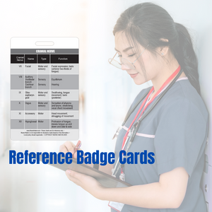 Cranial Nerve Chart Reference Vertical Badge Card