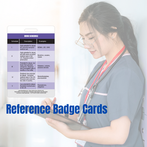 Drug Schedule Chart Reference and Pregnancy Category Reference Vertical Badge Card