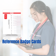 Load image into Gallery viewer, EKG Ruler Vertical Badge Card Tool - ECG and Electrocardiogram Ruler
