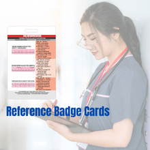 Load image into Gallery viewer, EKG Vertical Badge 6 Card Set w/ Bonus Cheat Sheets!
