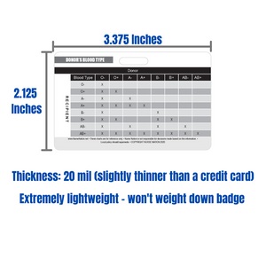 Glasgow Scale and Blood Donor Compatibility Reference Horizontal Badge Card