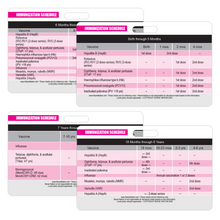 Load image into Gallery viewer, Immunization (Vaccination) Schedule Horizontal Badge Cards
