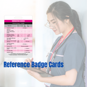 Immunization (Vaccination) Schedule Vertical Badge Cards