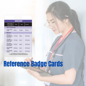 Insulin Reference Chart Vertical Badge Card