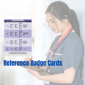 IV (Intravenous) Solution Reference Vertical Badge Card