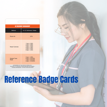 Load image into Gallery viewer, Oxygen (O2) Delivery Hierarchy Reference Vertical Badge Card
